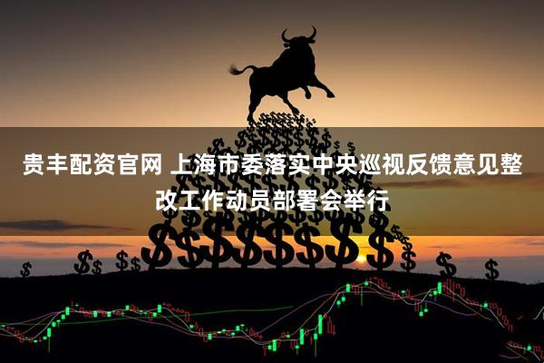 贵丰配资官网 上海市委落实中央巡视反馈意见整改工作动员部署会举行