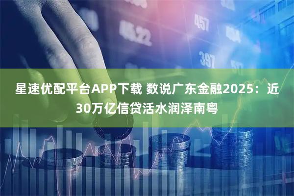 星速优配平台APP下载 数说广东金融2025：近30万亿信贷活水润泽南粤